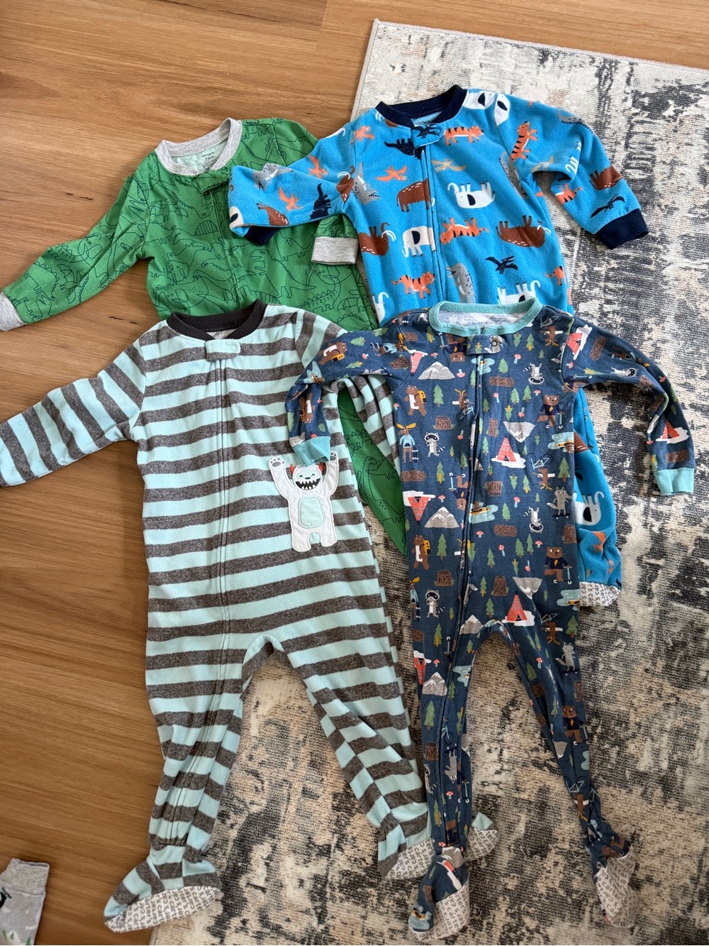 Carter’s Baby Footed One-Piece Pajamas - Set of 4